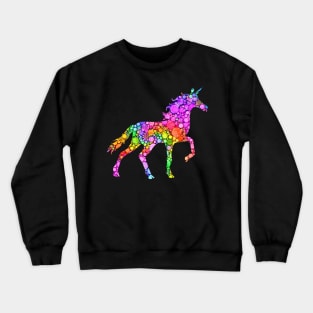 Colorful Polka Dot Unicorn International Dot Day Crewneck Sweatshirt